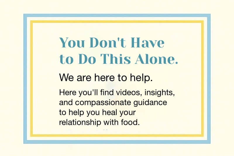 Community: You don't have to do this alone. We are here to help.